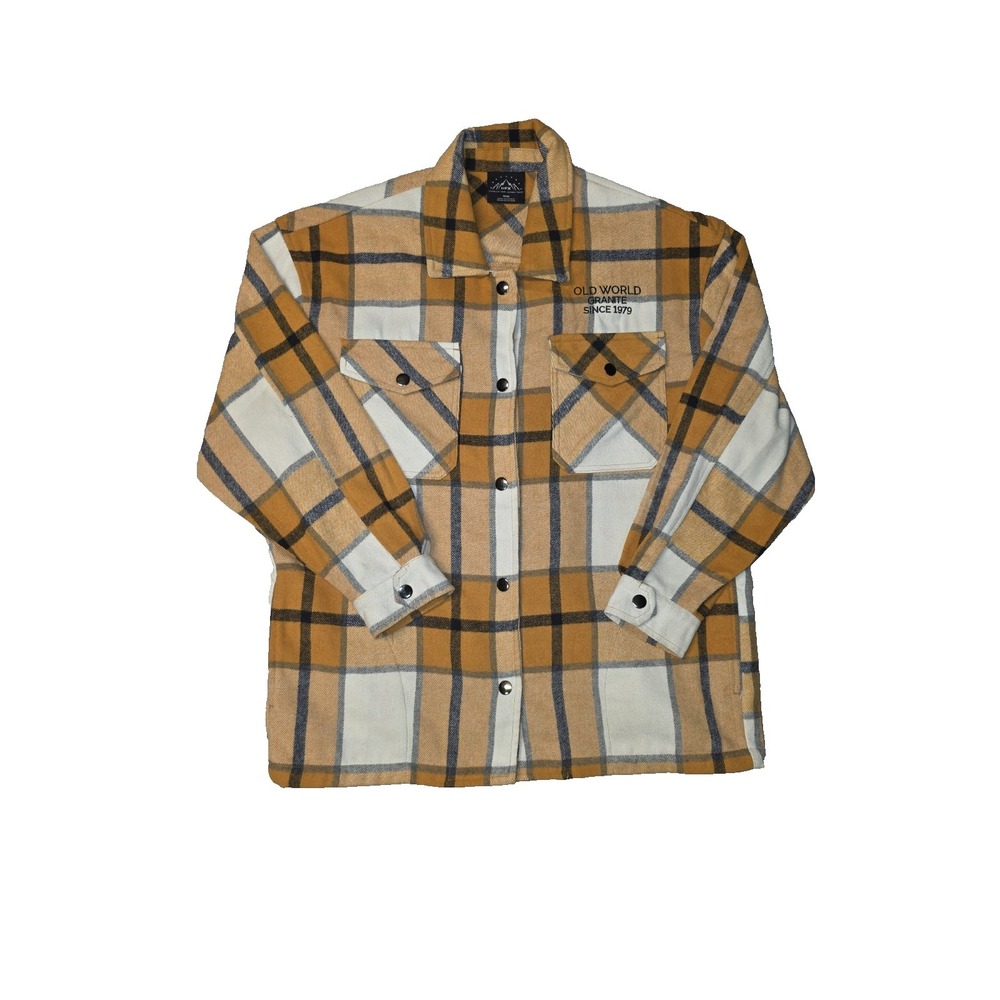 HFX Flannel Plaid Orange Size M Snap Shirt Jacket